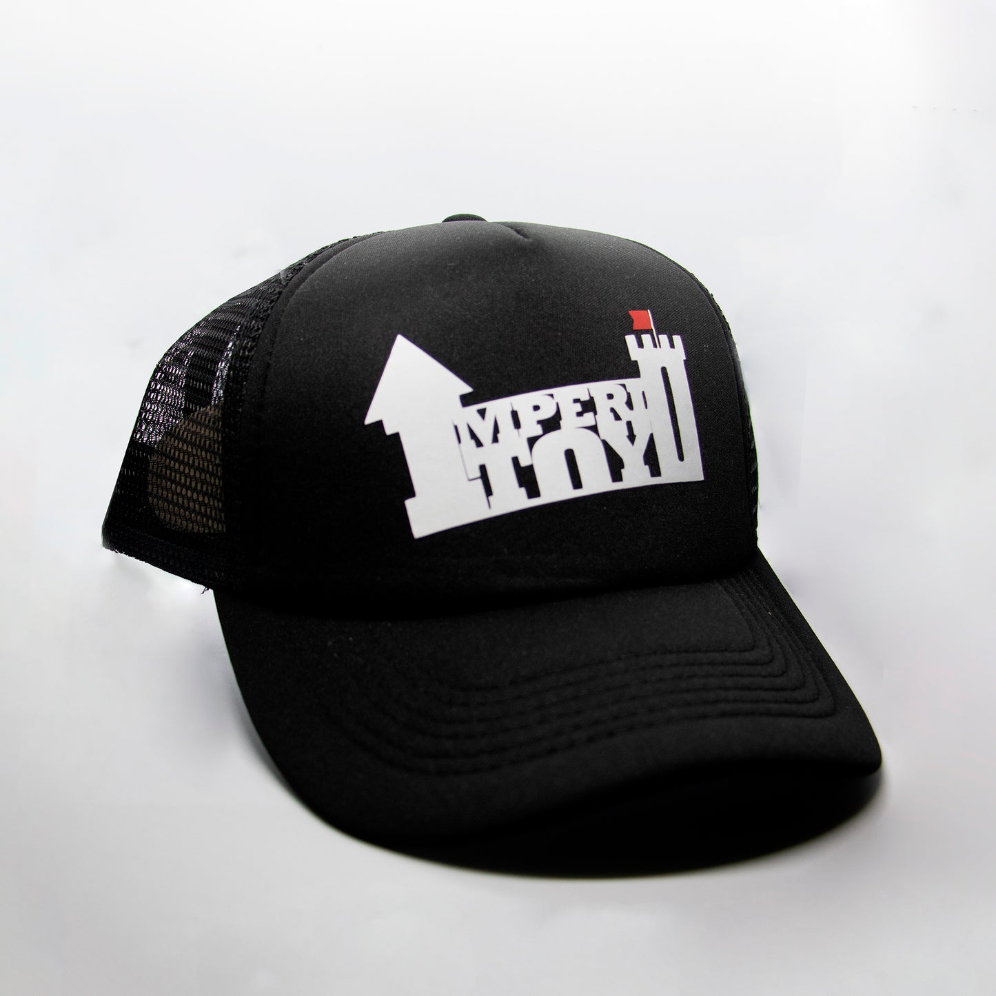 GORRAS TRUCKER NEGRA CON LOGO BLANCO