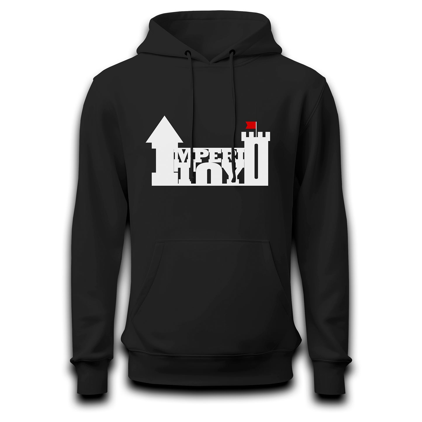 HOODY NEGRO CON LOGO BLANCO